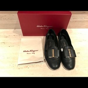 Salvatore Ferragamo leather shoes box and shoe bag